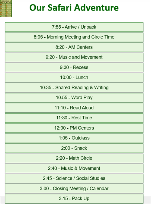 Daily Schedule